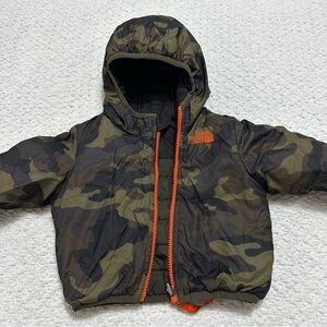 The North Face Camo/ Green Reversible Puffer Jacket Toddler